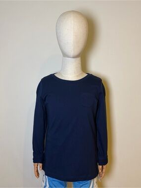NWT Carter’s Kid Boys Navy Long Sleeve Pocket Tee 8